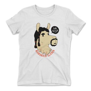 Kendrick Llama Womens T-Shirt in White color